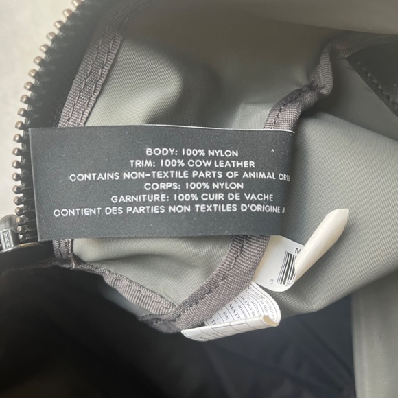 Marc Jacobs Biker Moto The Medium Ash Gray Nylon Logo Zipped Casual Backpack - Picture 13 of 16